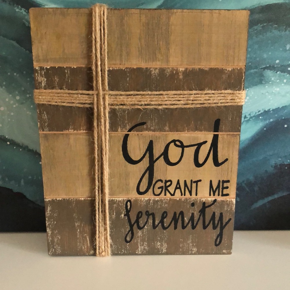 God grant me serenity wall plaque. 9.5 by 12 inches